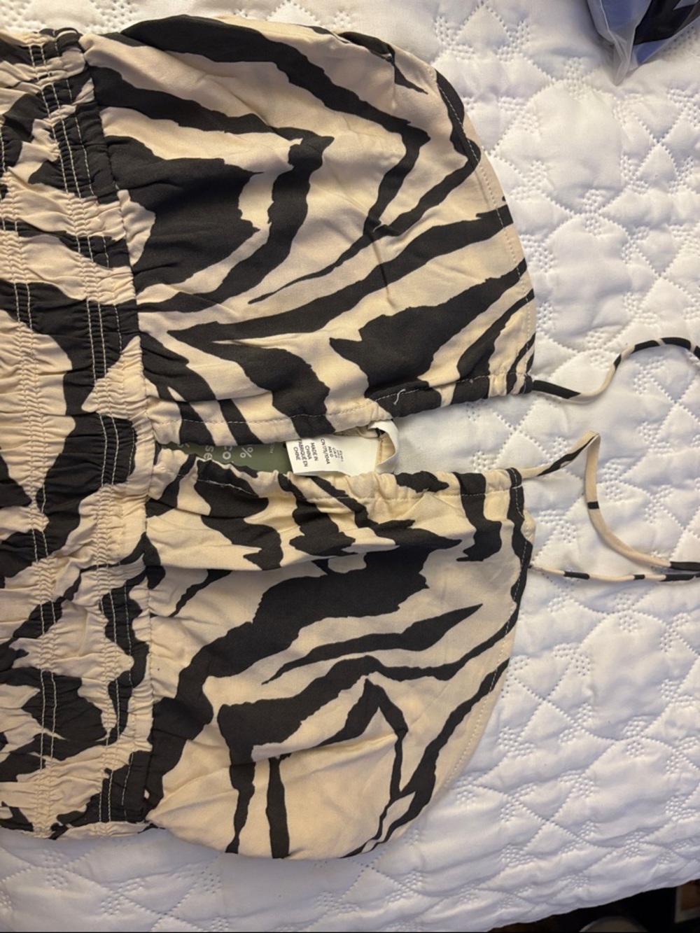 H&M Beige and Black Zebra Print Romper